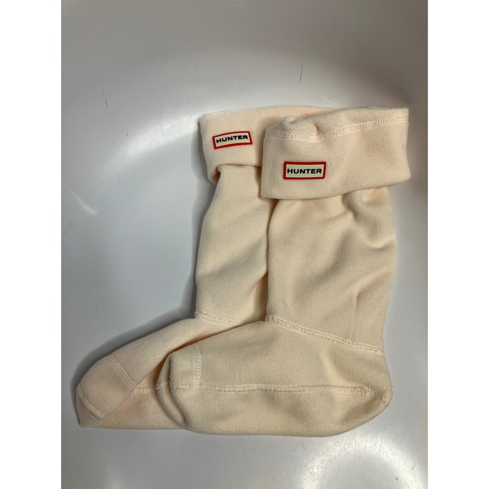 Hunter tall fleece boot socks women's size medium (5-7 shoe size)‎ cream winter